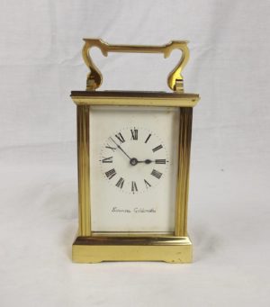 Gilt Brass Carriage Clock By Swansea Goldsmiths
