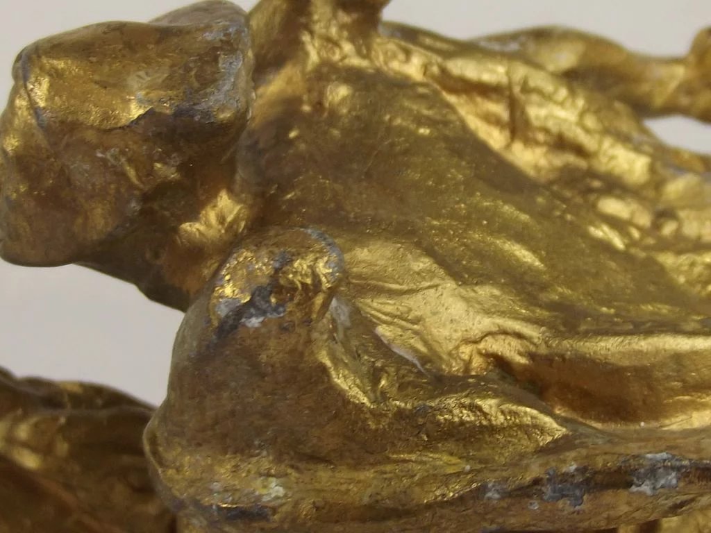 Gilt Spelter Figure Of A Dashing Cavalryman After Vasily Chapaev - Image 6