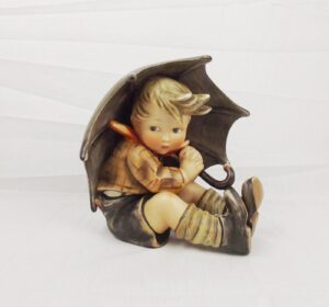 Goebel Hummel Umbrella Boy Large Porcelain Figure c1960's
