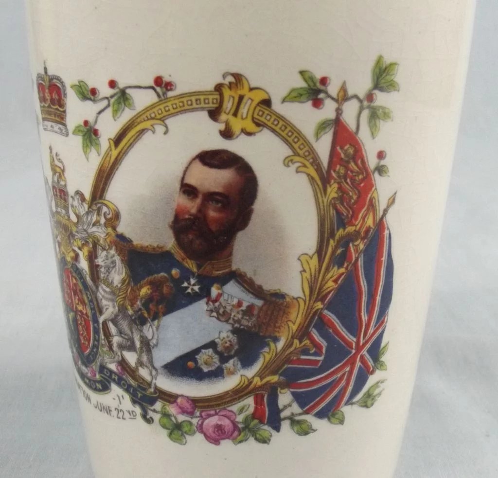 Gosport King George V Coronation Porcelain Beaker 1911 - Image 7