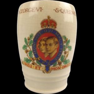 Gosport King George VI & Queen Elizabeth Coronation Porcelain Beaker 1937 #1