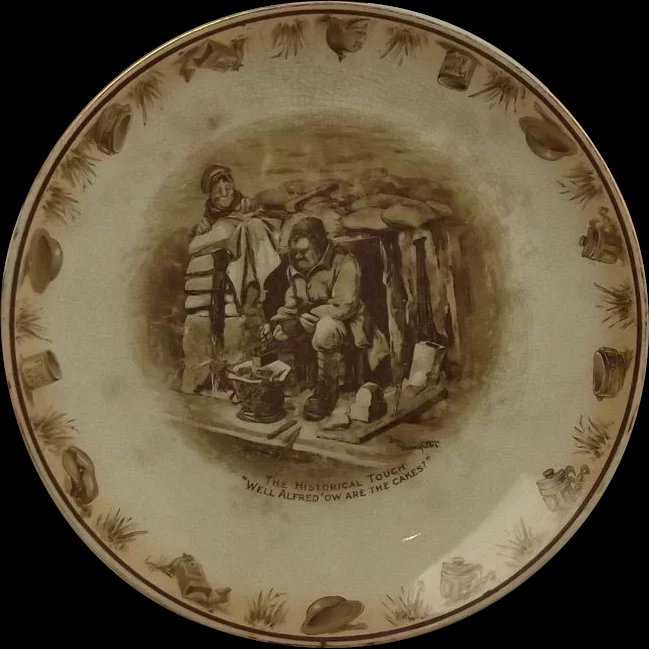 Grimwades Bairnsfather Ware "'Ow Are The Cakes?" 10 Inch Plate