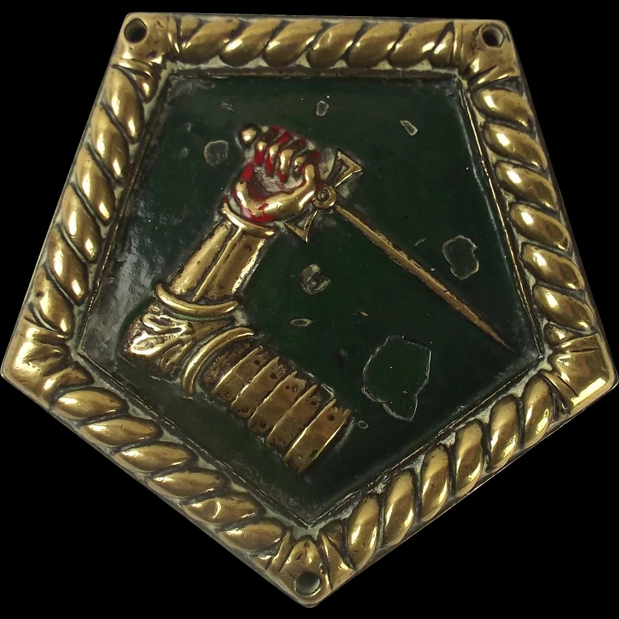 HMS Caledon Bronze Ships Boats Badge