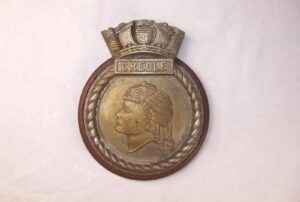 HMS Creole, Aluminium Ships Crest – Mess Badge - Mounted
