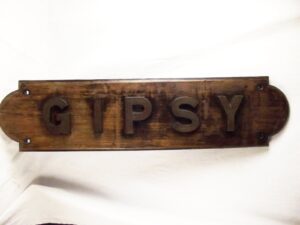 HMS Gipsy Ships Name Board