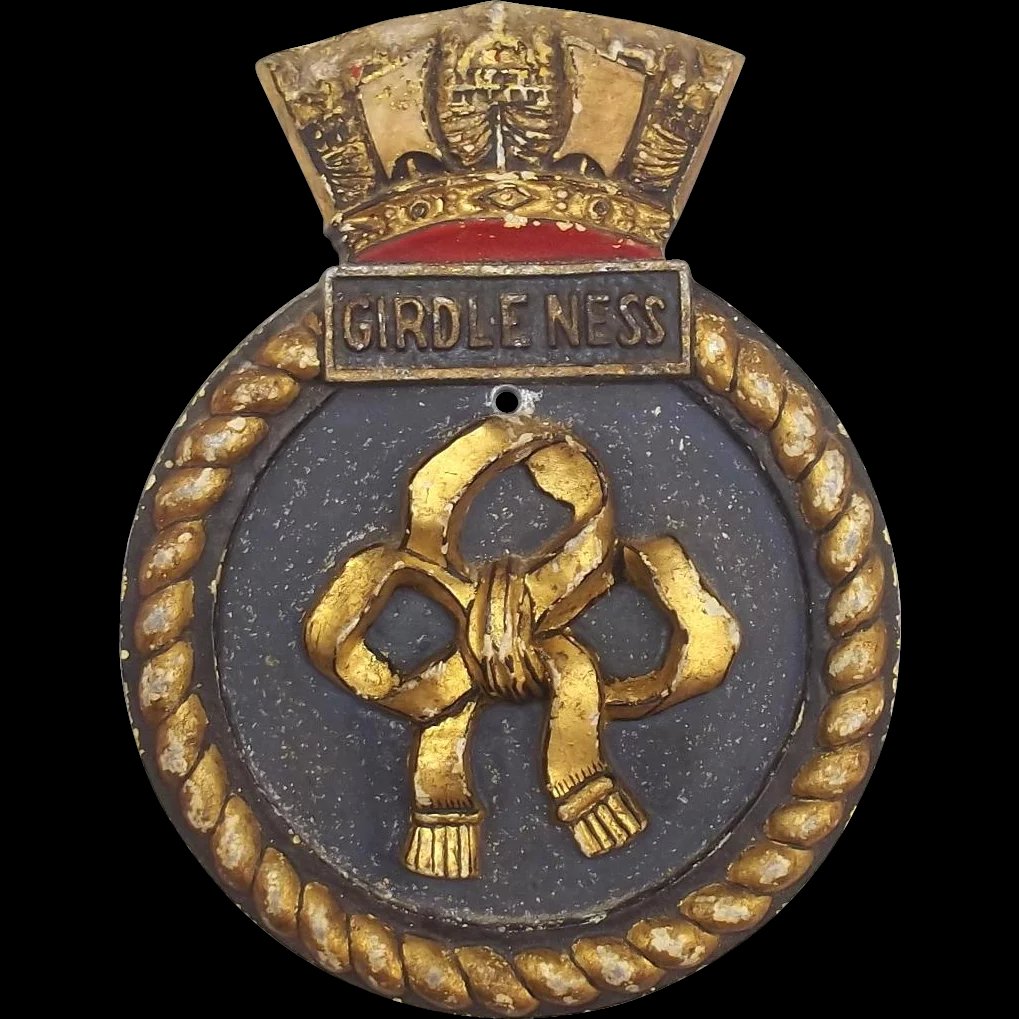 HMS Girdle Ness Aluminium Ships Mess Crest