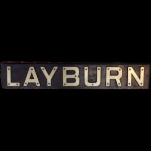 HMS Layburn Name Board - Lay Class Boom Defence Vessel