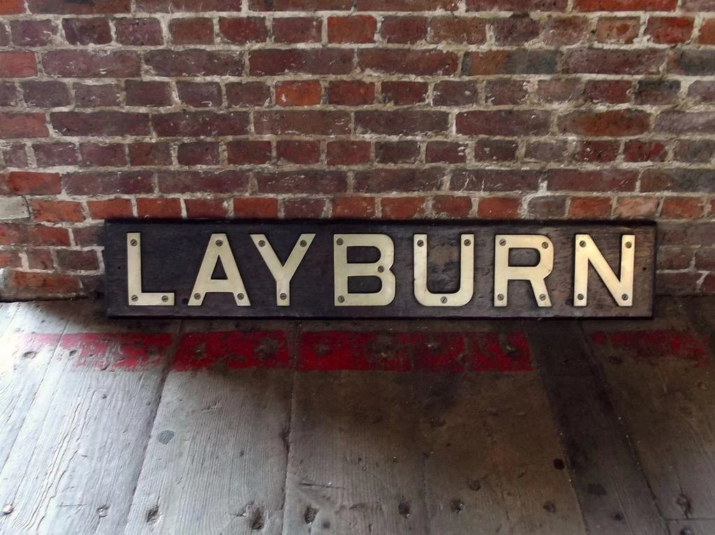 HMS Layburn Name Board - Lay Class Boom Defence Vessel - Image 2