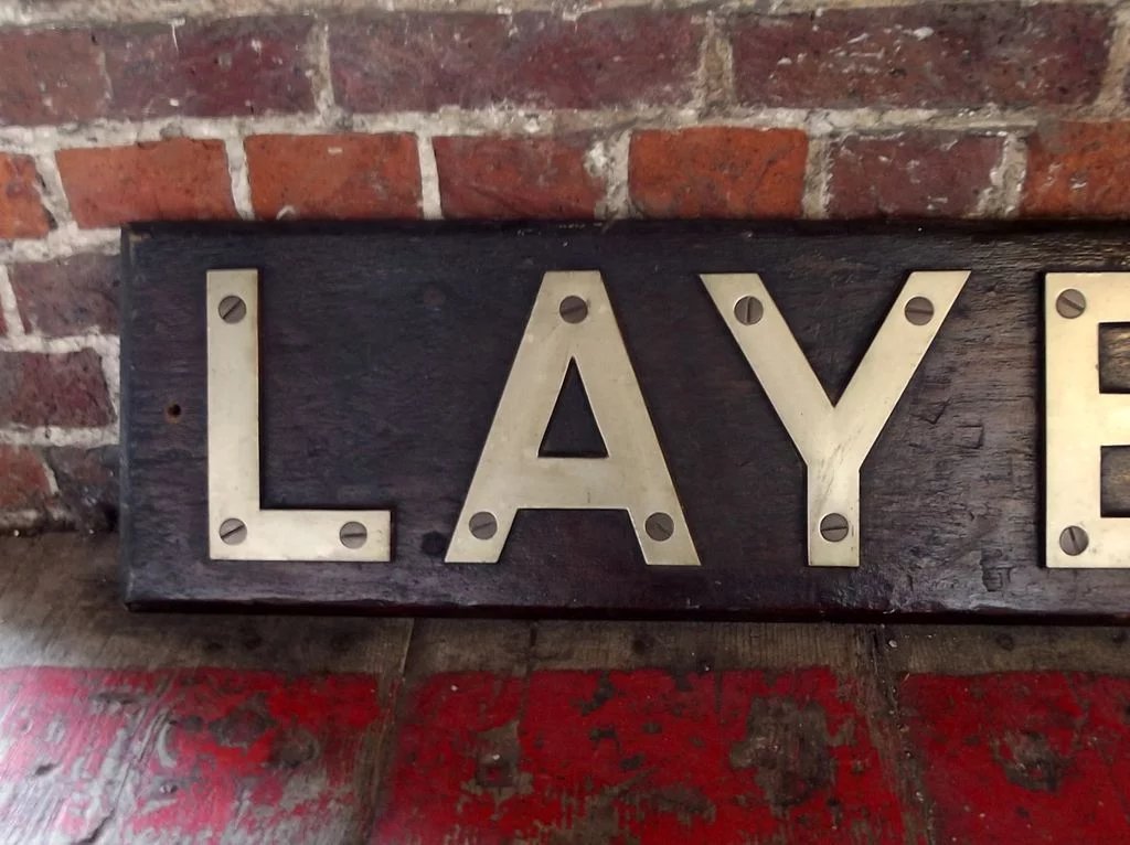 HMS Layburn Name Board - Lay Class Boom Defence Vessel - Image 3