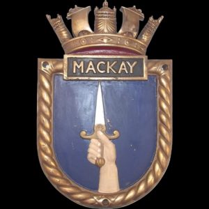 HMS Mackay, Ships Crest – Bronze Copy Screen Badge