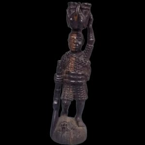 Hunting Figurine From Kenya Featuring Animals And A Flintlock C.1870