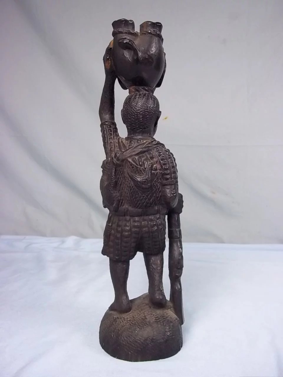 Hunting Figurine From Kenya Featuring Animals And A Flintlock C.1870 - Image 4