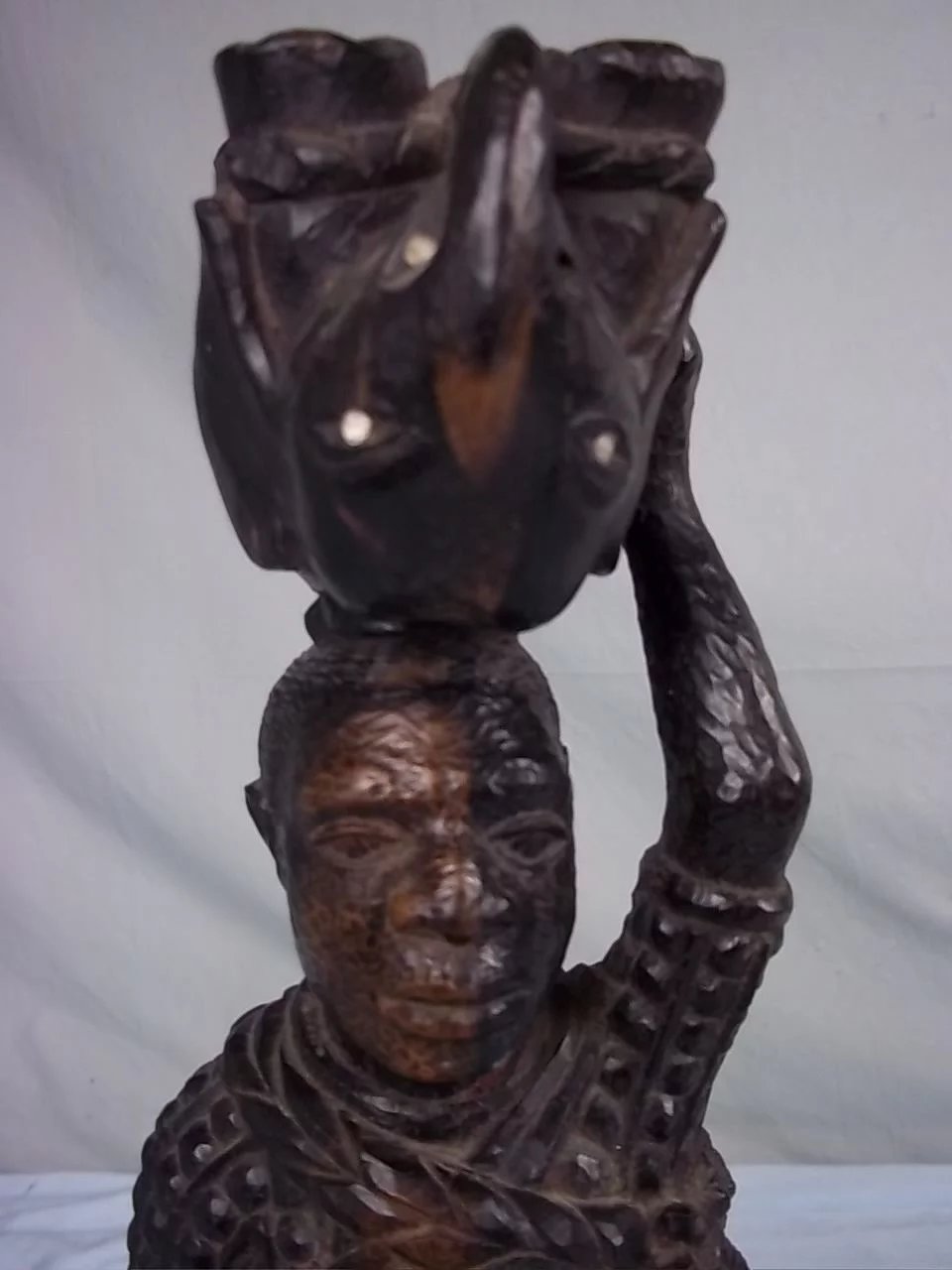 Hunting Figurine From Kenya Featuring Animals And A Flintlock C.1870 - Image 6