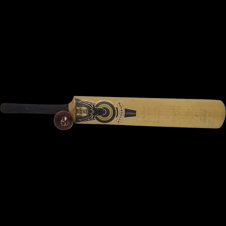 Hunts County Bats England Signature Series Signed Cricket Bat & Ball