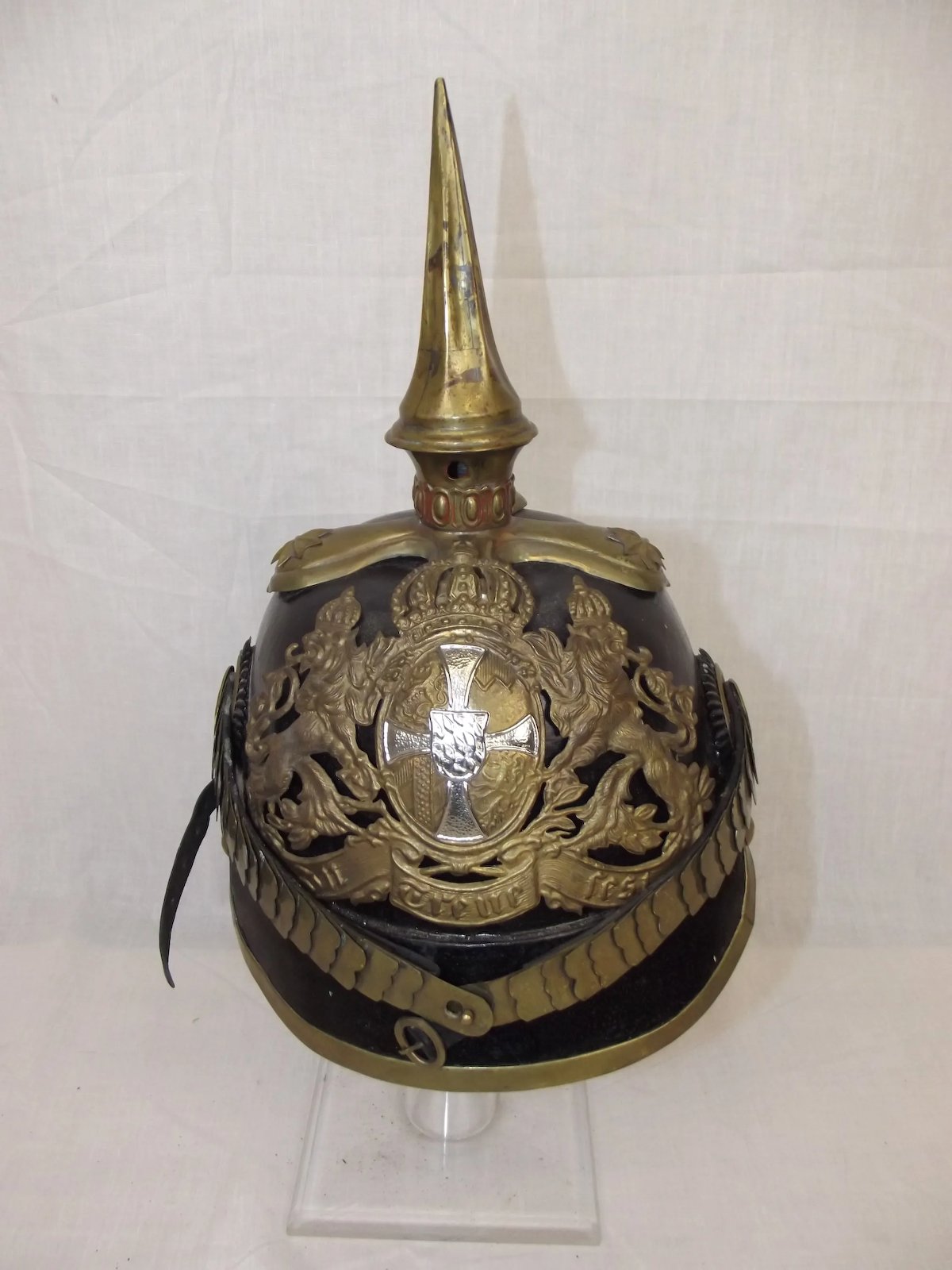 Imperial German Army Bavarian Reserve Officers M1871 Pickelhaube Helmet