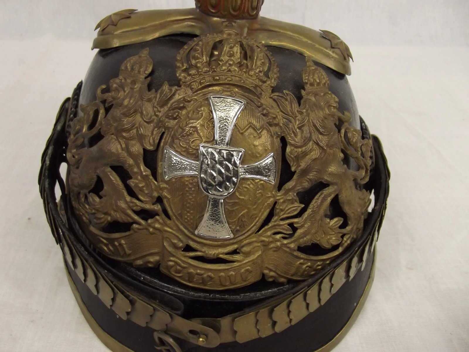 Imperial German Army Bavarian Reserve Officers M1871 Pickelhaube Helmet
