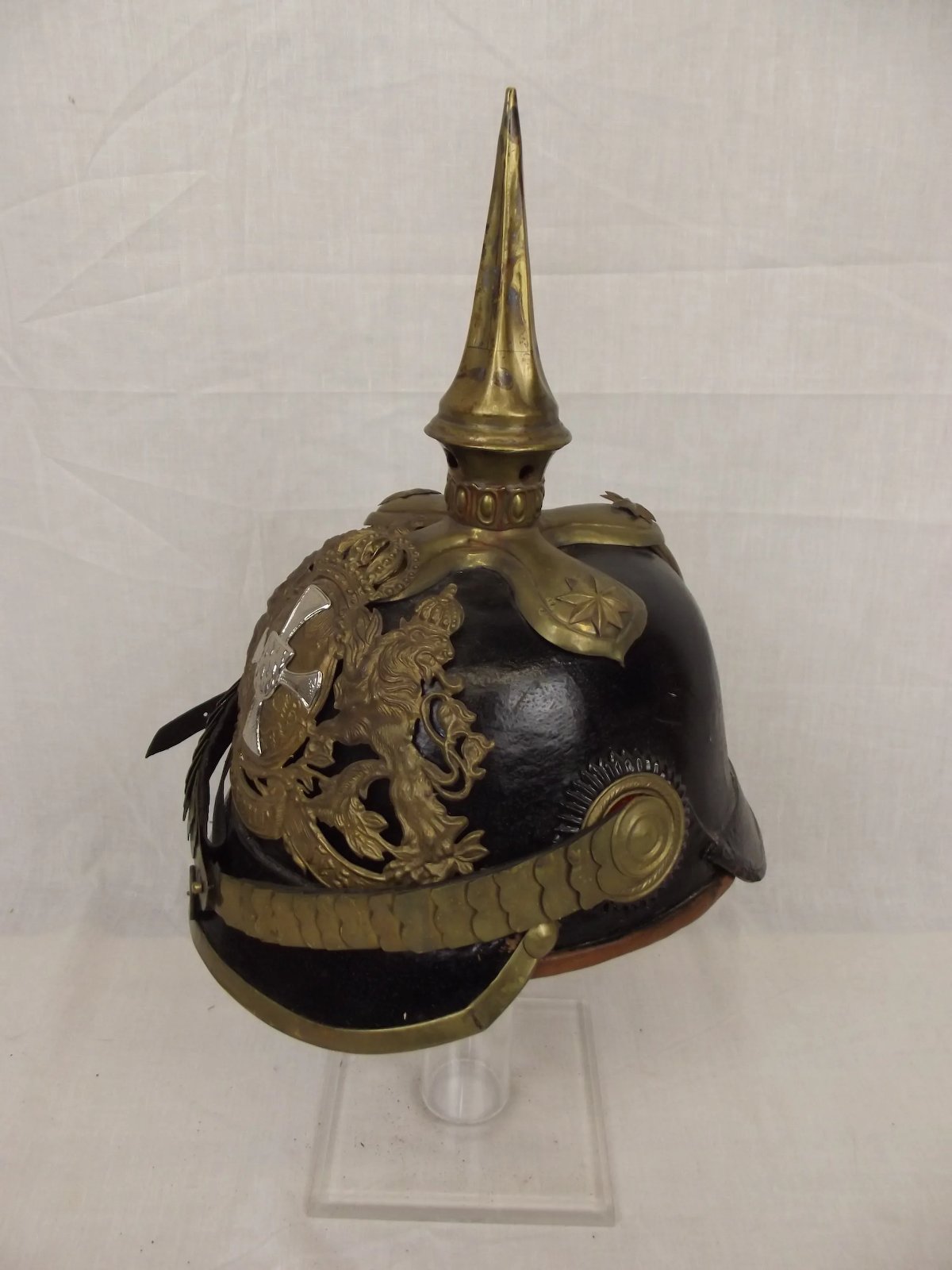 Imperial German Army Bavarian Reserve Officers M1871 Pickelhaube Helmet