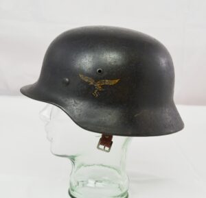 WW2 German Luftwaffe Original Double Decal M35 Helmet Unusual Large Size