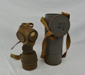 French C38 WW2 Gas Mask Original And Complete