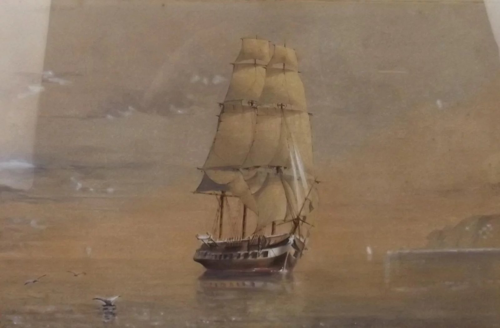 K. Browne Framed & Signed Watercolour Of A Sailing Ship - Image 3