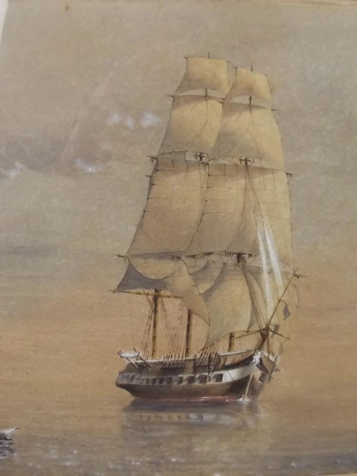K. Browne Framed & Signed Watercolour Of A Sailing Ship - Image 5