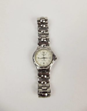 Ladies Stainless Steel Longines Conquest Quartz Wrist Watch With Original Box