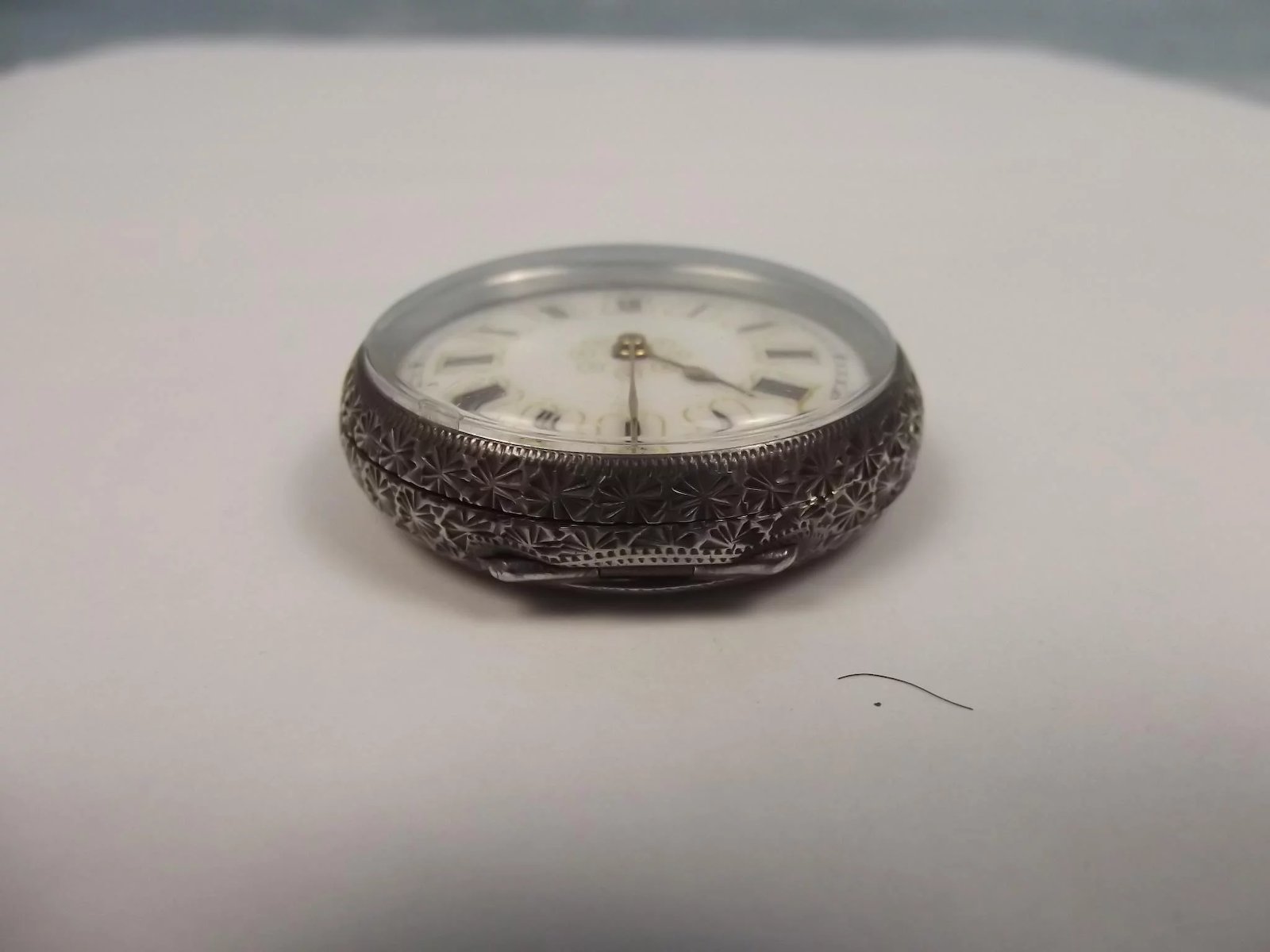 Ladies Swiss 87.5% JG Silver Pocket Watch Wind Up - Image 5