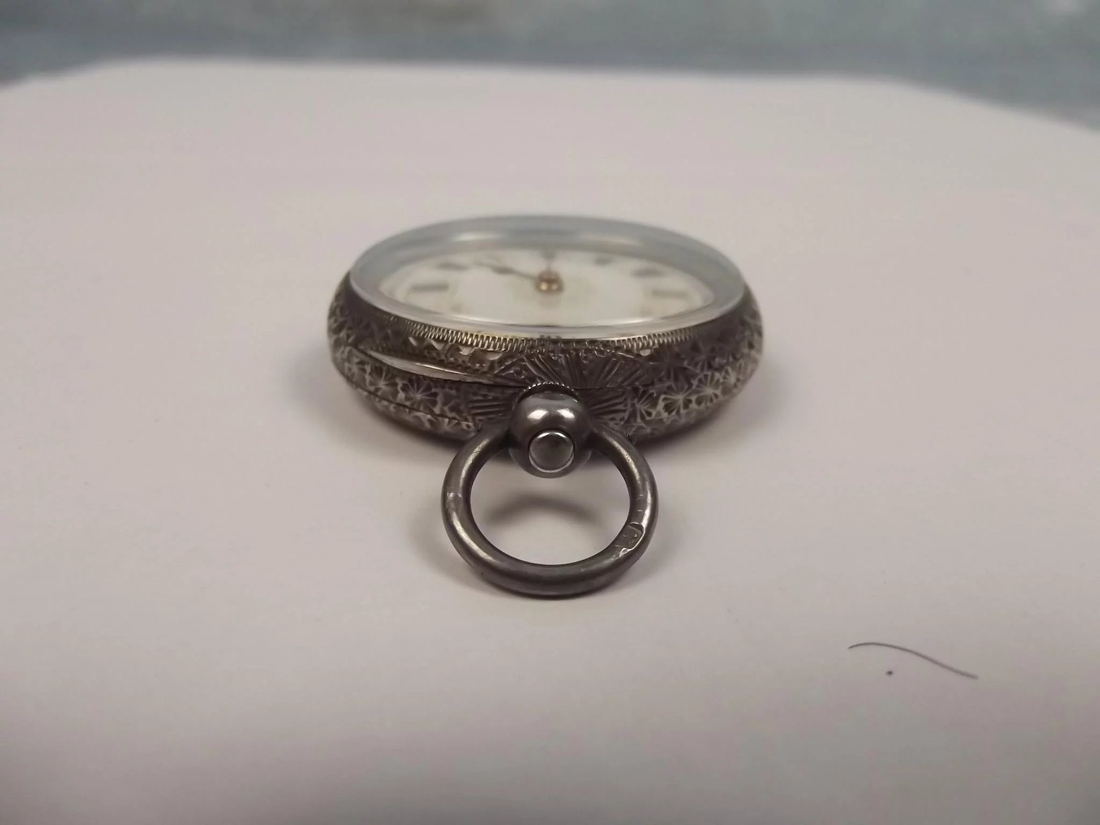 Ladies Swiss 87.5% JG Silver Pocket Watch Wind Up - Image 7