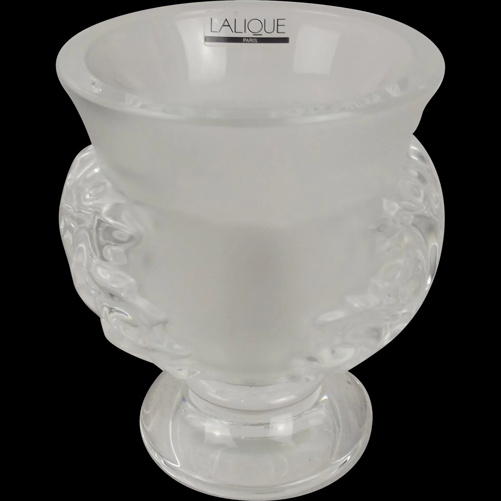 Lalique Glass Thistle Vase In Its Original Box