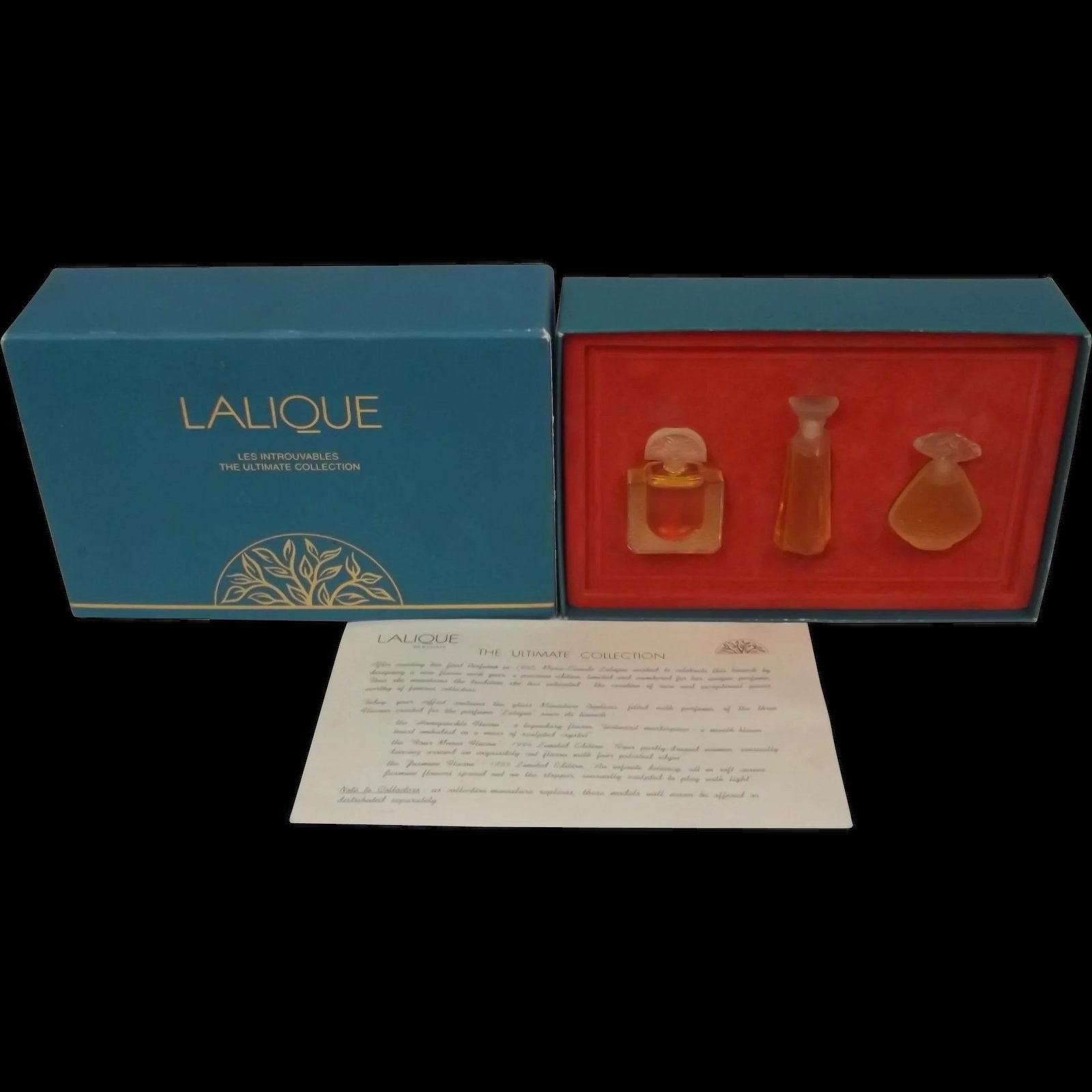 Lalique Les Introuvables Three Bottle Set (1992/94/95)
