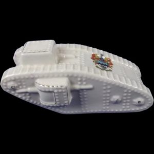 Large Arcadian Crested China Model Of A WW1 Tank, Southport