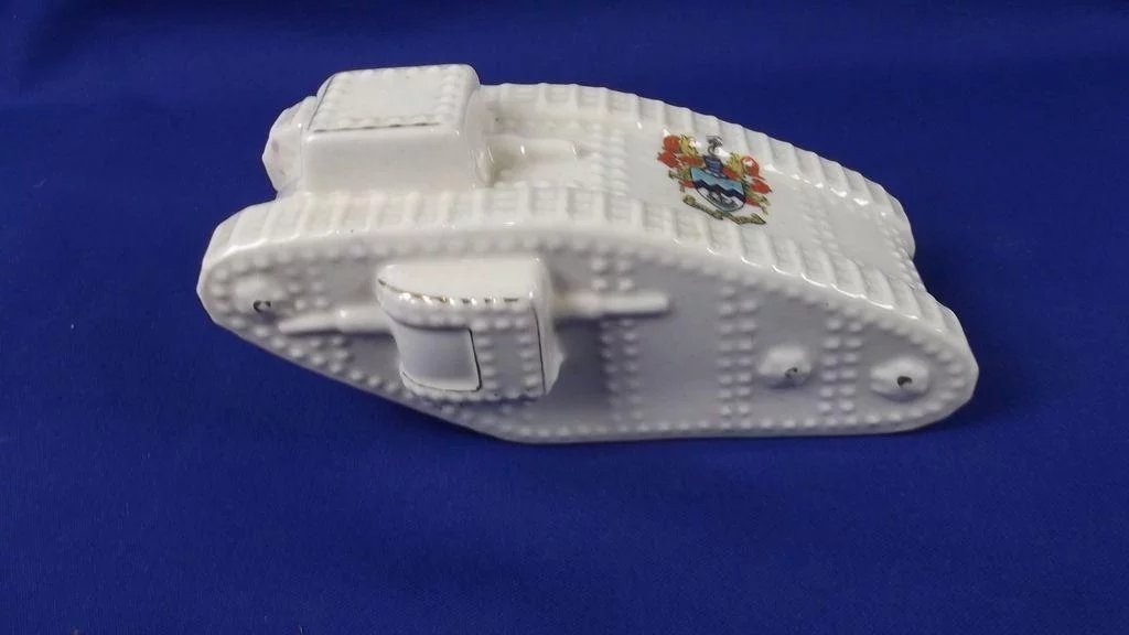 Large Arcadian Crested China Model Of A WW1 Tank, Southport - Image 2