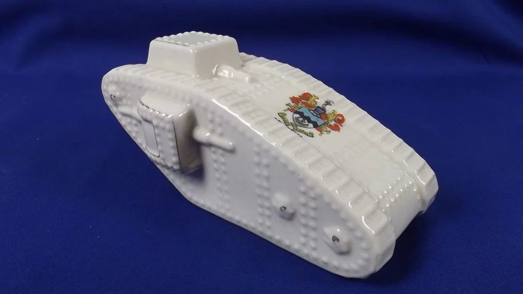 Large Arcadian Crested China Model Of A WW1 Tank, Southport - Image 6