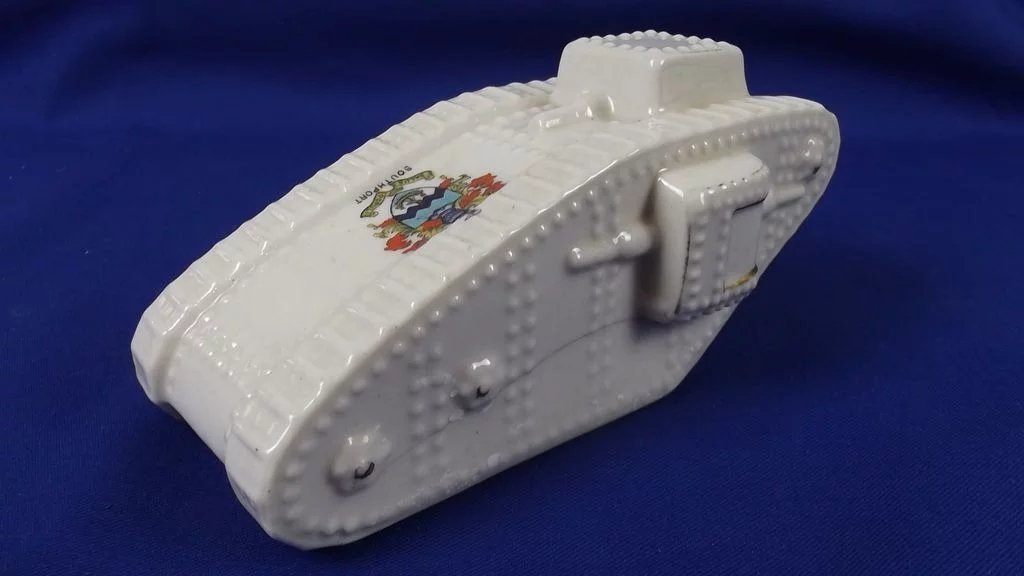 Large Arcadian Crested China Model Of A WW1 Tank, Southport - Image 7