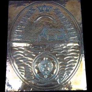 A Large Copper Wall Plaque For HMS Howe 1940