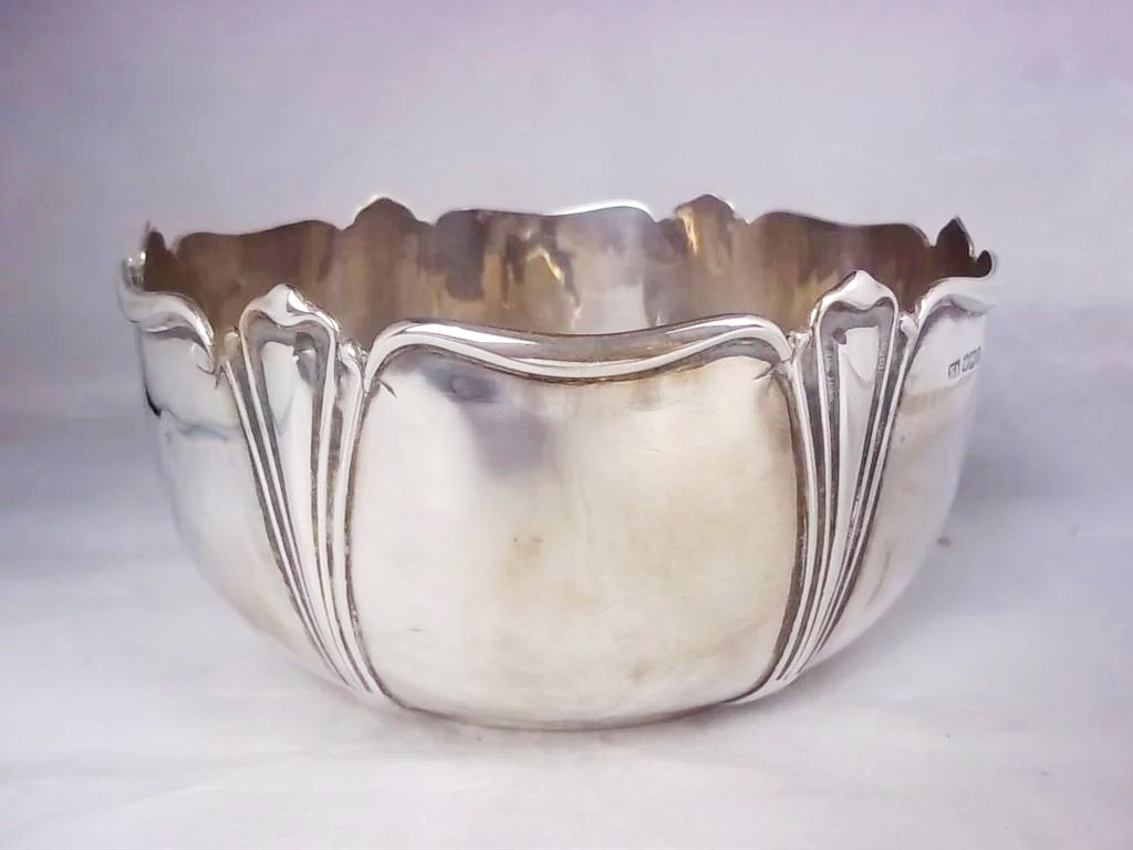 Large Engraved Sterling Silver Bowl Hallmarked For Sheffield 1904 by Atkin Bros - Image 2