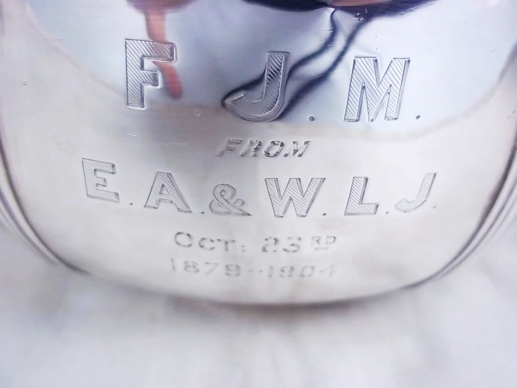 Large Engraved Sterling Silver Bowl Hallmarked For Sheffield 1904 by Atkin Bros - Image 5
