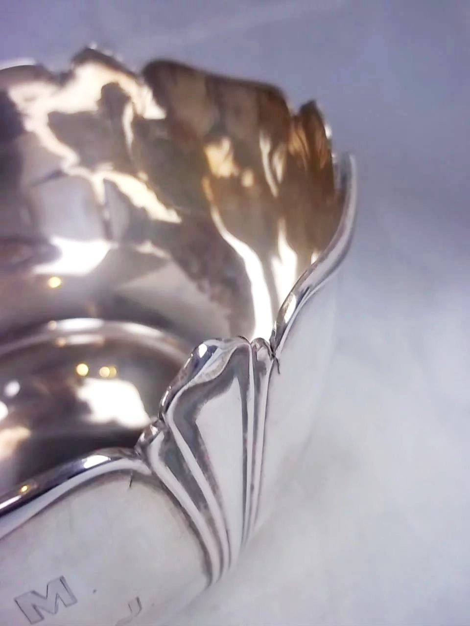 Large Engraved Sterling Silver Bowl Hallmarked For Sheffield 1904 by Atkin Bros - Image 8