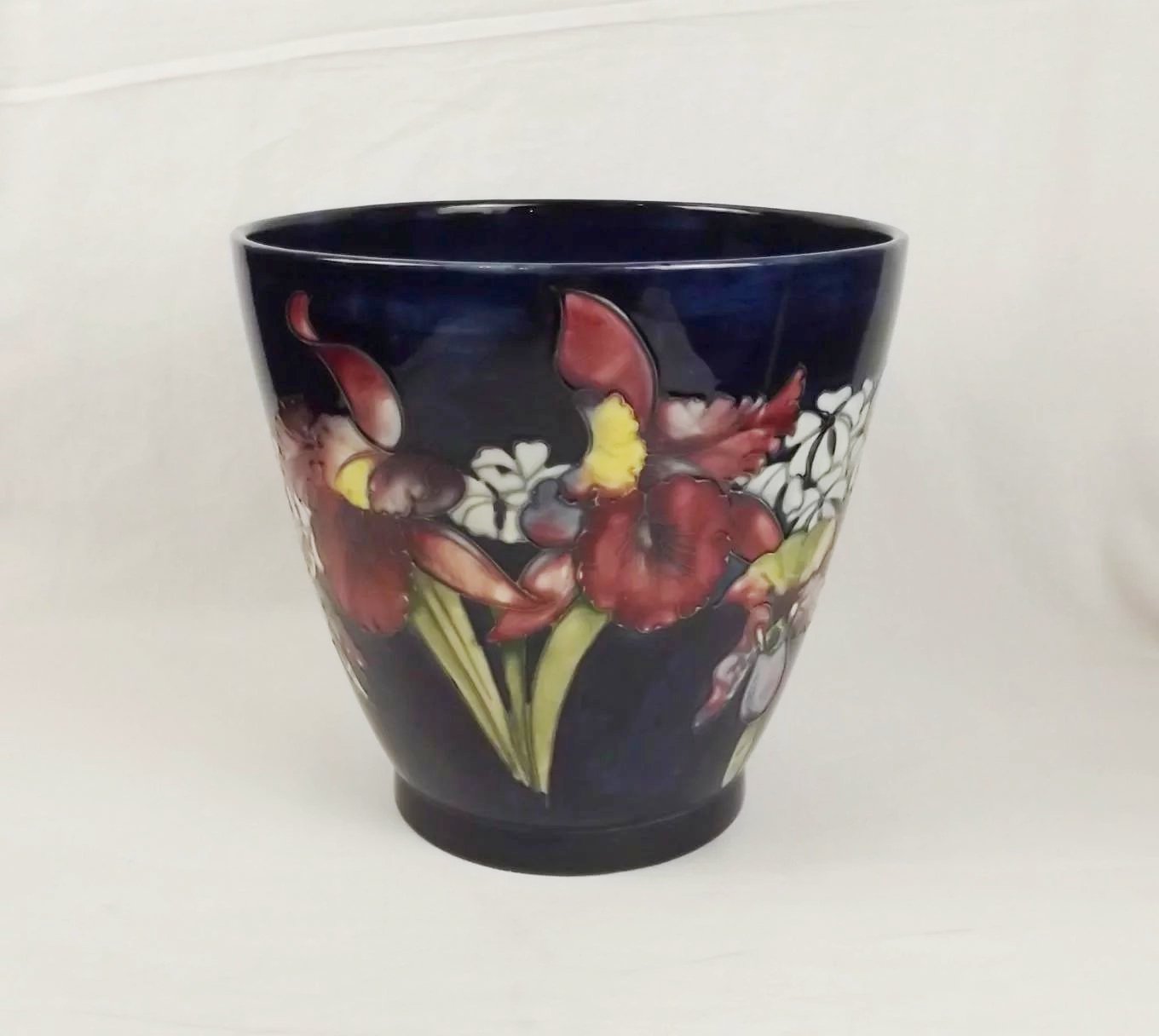 Large Moorcroft Orchid Pattern Planter