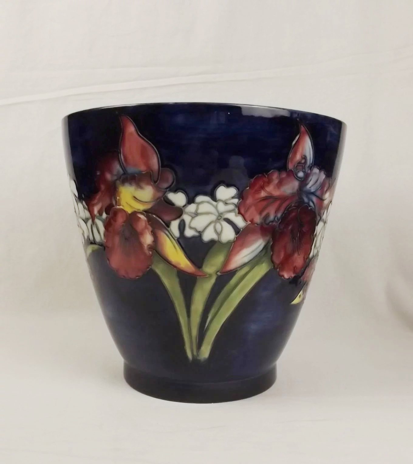 Large Moorcroft Orchid Pattern Planter - Image 3