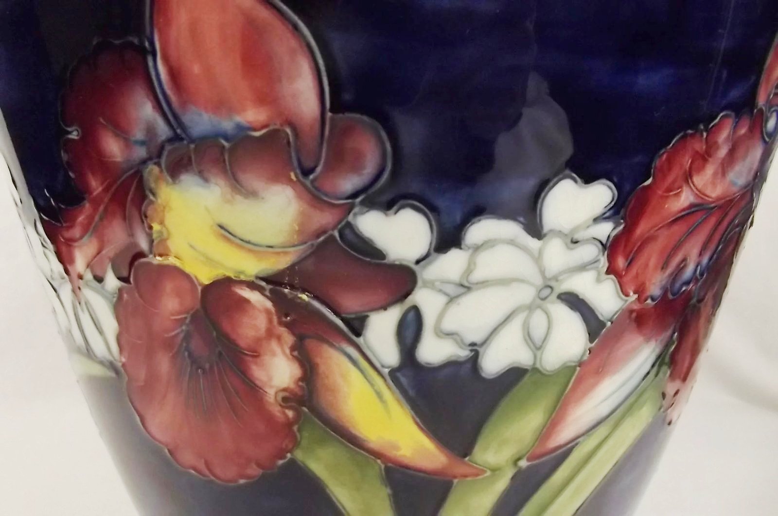 Large Moorcroft Orchid Pattern Planter - Image 6