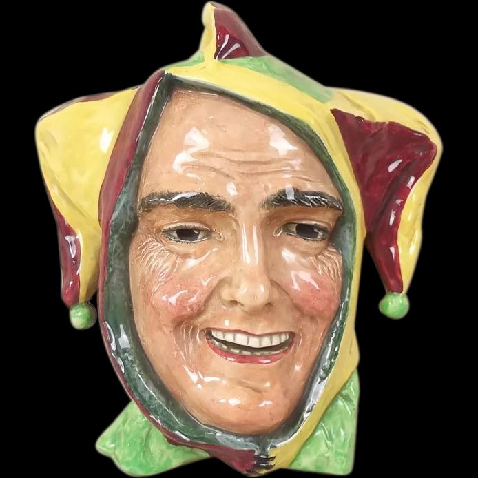 Large Rare Royal Doulton Jester Wall Mask HN1630 By Harry Fenton Issued 1936-40