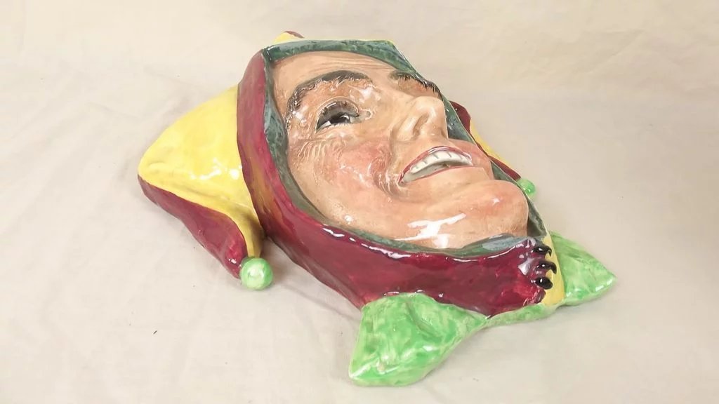 Large Rare Royal Doulton Jester Wall Mask HN1630 By Harry Fenton Issued 1936-40 - Image 5
