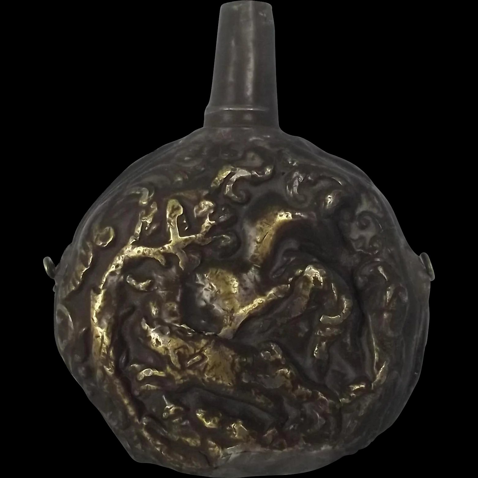 Late 17th Century Brass Hunting Powder Flask