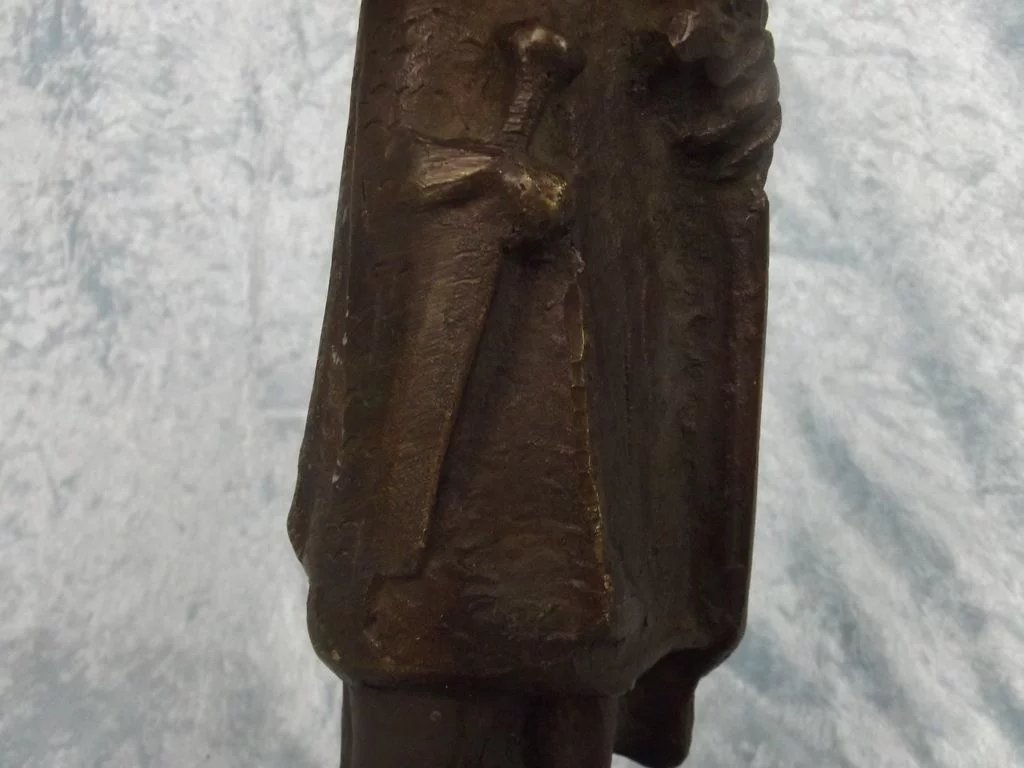 Late 19th Bronze Of A Circa 1370 Creton Of Estourment Knight Statue - Image 5