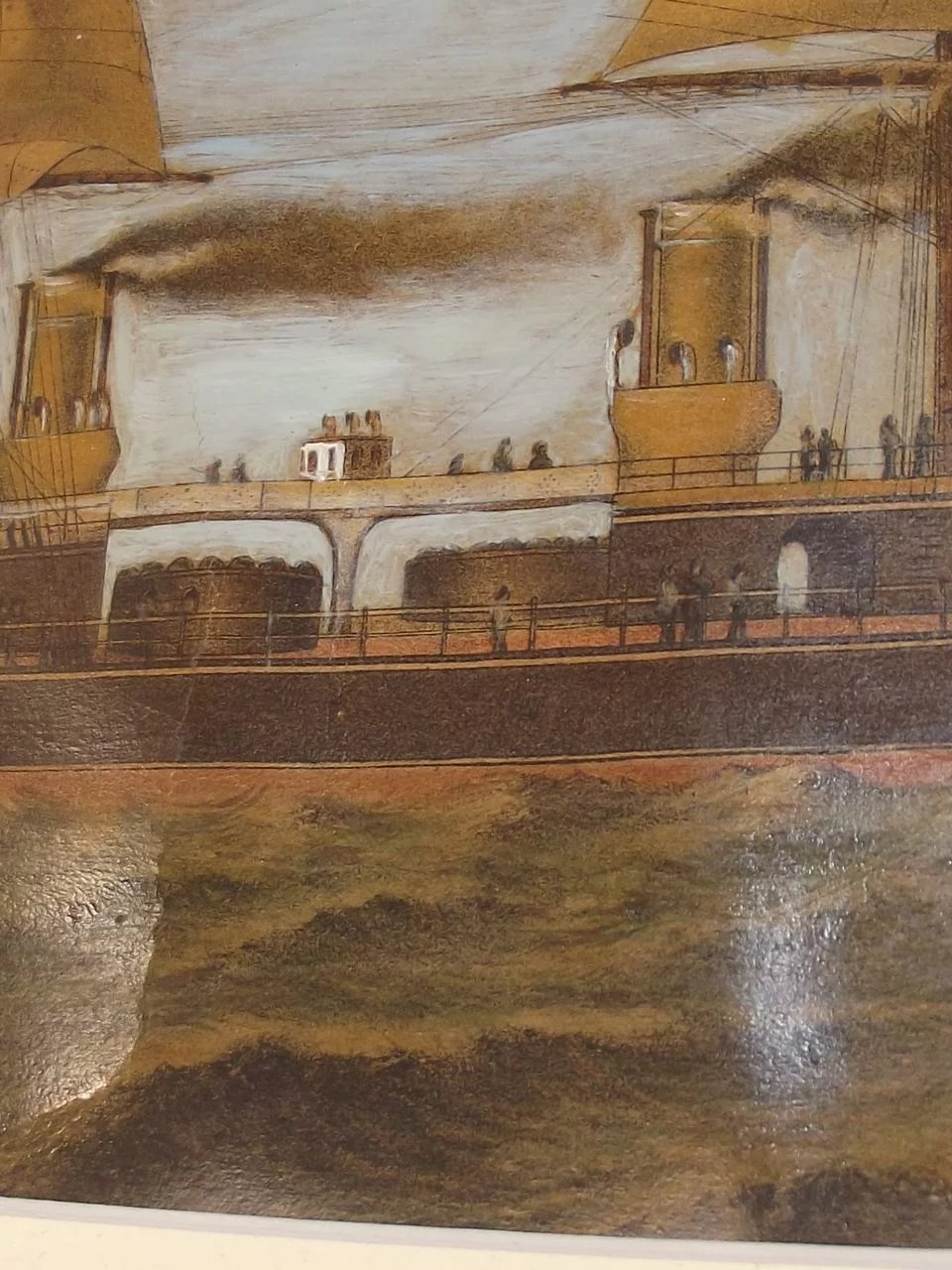 Late 19th Century Oil Of HMS Inflexible - Image 4