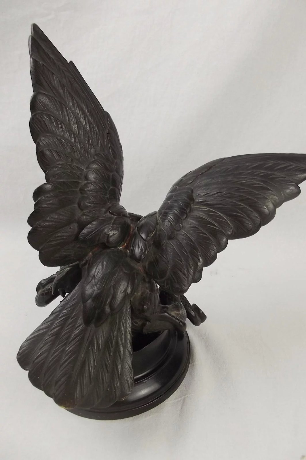 Late Victorian Antoine-Louis Barye Style Bronze Eagle & Snake Sculpture - Image 3