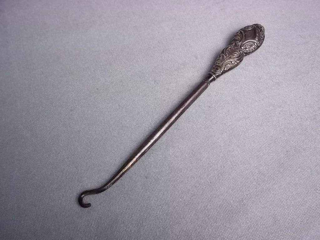 Late Victorian Silver Hallmarked Sterling Button Hook Birmingham 1900 - Image 2