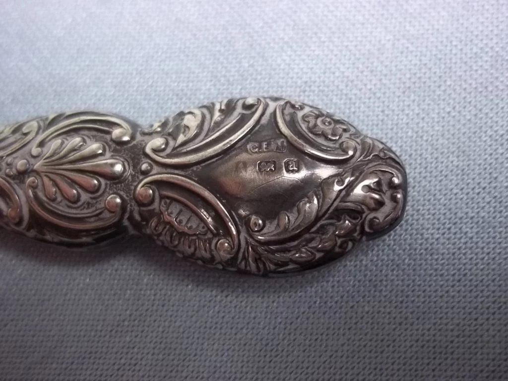 Late Victorian Silver Hallmarked Sterling Button Hook Birmingham 1900 - Image 3