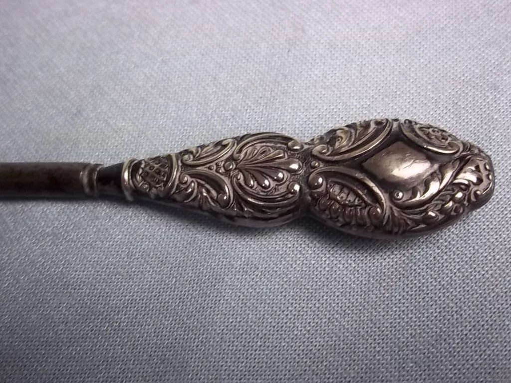 Late Victorian Silver Hallmarked Sterling Button Hook Birmingham 1900 - Image 4